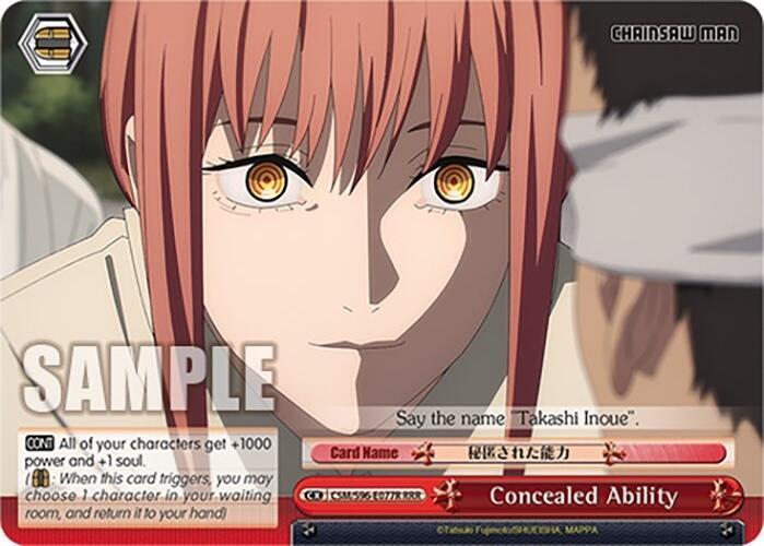 Concealed Ability RRR CSM/S96-E077R RRR Chainsaw Man Card