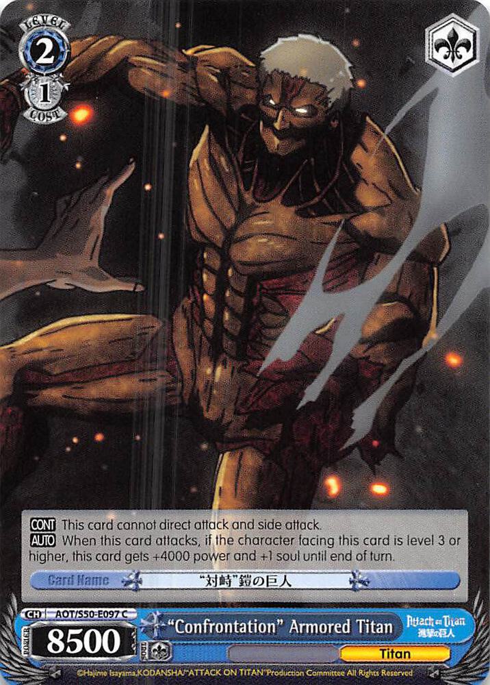 Confrontation Armored Titan AOT/S50-E097 C Attack on Titan Vol. 2 Card