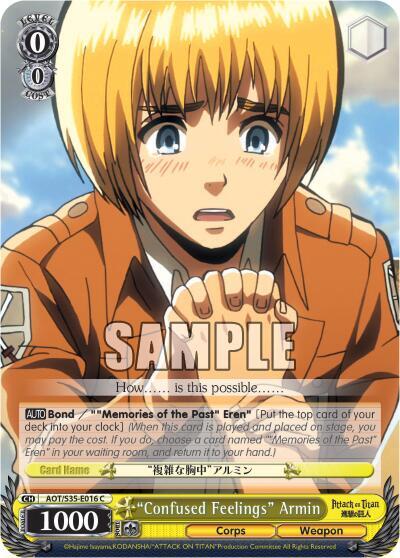 Confused Feelings Armin AOT/S35-E016 C Attack on Titan Card