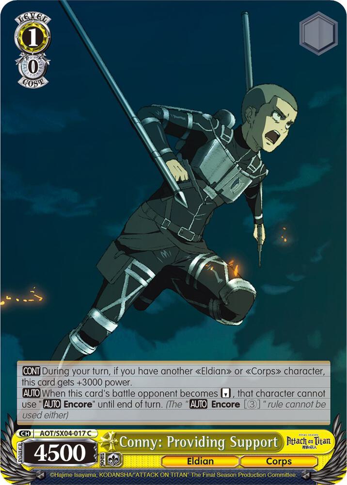 Conny Providing Support AOT/SX04-017 C Attack On Titan: Final Season Card