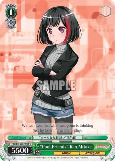 Cool Friends Ran Mitake BD/EN-W03-051 C BanG Dream! Girls Band Party! MULTI LIVE Card