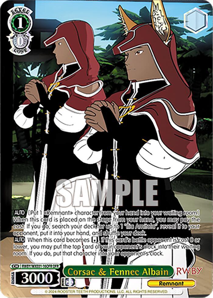 Corsac and Fennec Albain OFR RWBY/WXE01-16OFR OFR RWBY Premium Booster Card