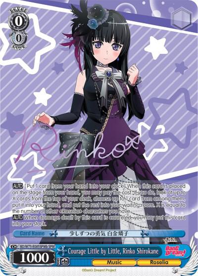 Courage Little by Little Rinko Shirokane SPM B BD/W73-E085SPMb SPM BanG Dream! Vol.2 Card