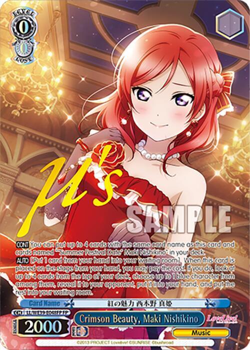 Crimson Beauty Maki Nishikino FP LL/WE39-E048FP FP Love Live! School Idol Festival Series 10th Anniversary Premium Booster Card