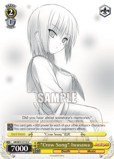 Crow Song Iwasawa AB/W31-E110 C Angel Beats! Re:Edit Card