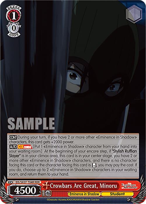 Crowbars Are Great Minoru RRR EIS/SX07-T04R The Eminence in Shadow Card
