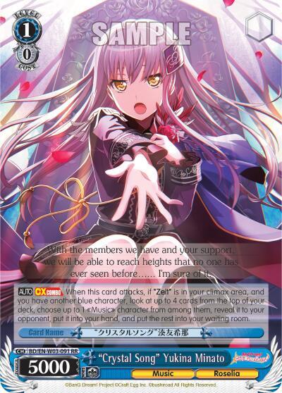 Crystal Song Yukina Minato BD/EN-W03-091 RR BanG Dream! Girls Band Party! MULTI LIVE Card