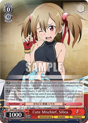 Cute Mischief Silica SAO/S100-E063 U Sword Art Online Animation 10th Anniversary Card