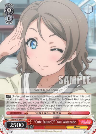 Cute Salute You Watanabe LSS/W45-E044 U Love Live! Sunshine!! Card