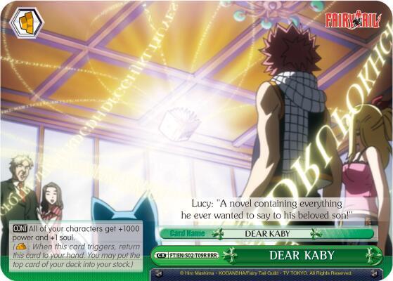 DEAR KABY RRR FT/EN-S02-T09R RRR Fairy Tail ver.E Card