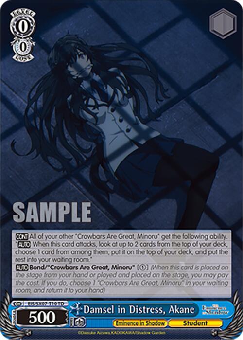 Damsel in Distress Akane EIS/SX07-T10 The Eminence in Shadow Card