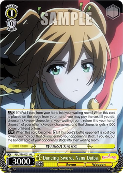 Dancing Sword Nana Daiba RSL/S98-E011 U Revue Starlight The Movie Card