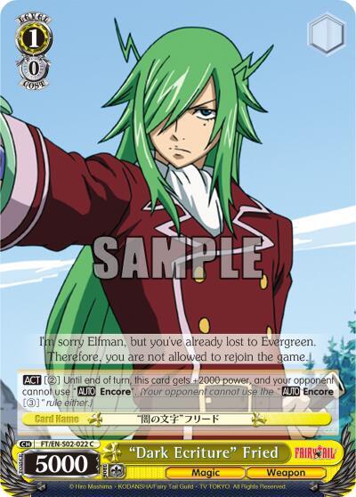 Dark Ecriture Fried FT/EN-S02-022 C Fairy Tail ver.E Card