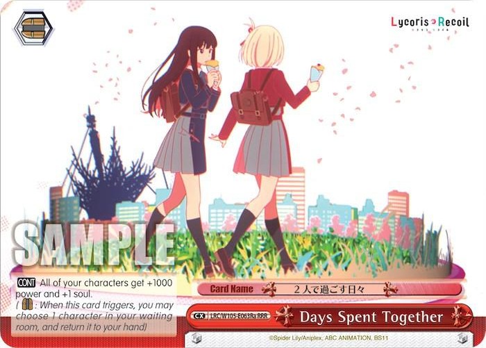 Days Spent Together a RRR LRC/W105-E063Ra RRR Lycoris Recoil Card