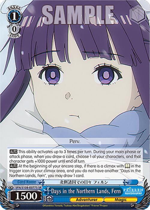 Days in the Northern Lands Fern SR SFN/S108-E077S SR Frieren: Beyond Journey’s End Card