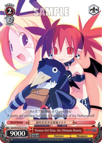 Demon Girl Etna the Ultimate Beauty DG/EN-S03-E118 C Disgaea Card