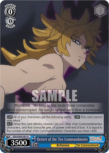 Derieri of the Ten Commandments SDS/SX05-091 U The Seven Deadly Sins: Revival of The Commandments Card
