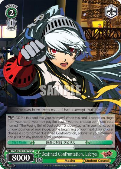 Destined Confrontation Labrys SR P4/EN-S01-027S SR Persona 4 ver.E Card