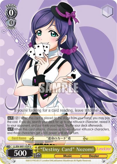 Destiny Card Nozomi LL/EN-W01-024 U Love Live! DX Card