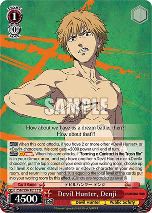 Devil Hunter Denji CSM/S96-TE13 TD Chainsaw Man Card
