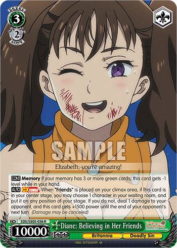 Diane Believing in Her Friends SDS/SX05-036 R The Seven Deadly Sins: Revival of The Commandments Card