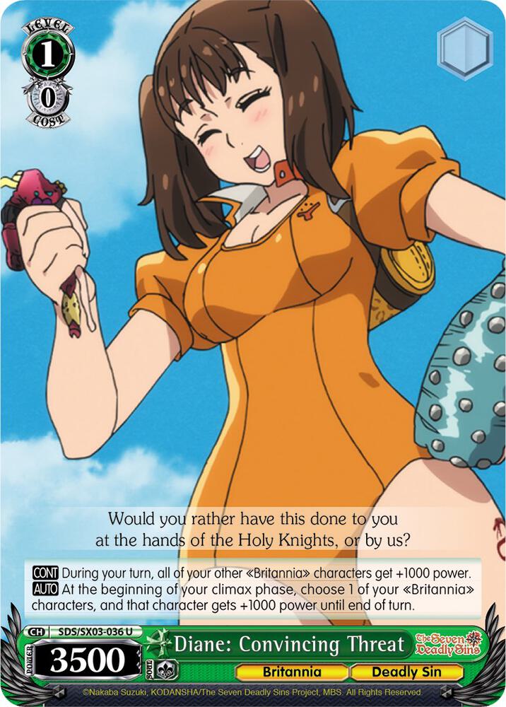 Diane Convincing Threat SDS/SX03-036 U The Seven Deadly Sins Card