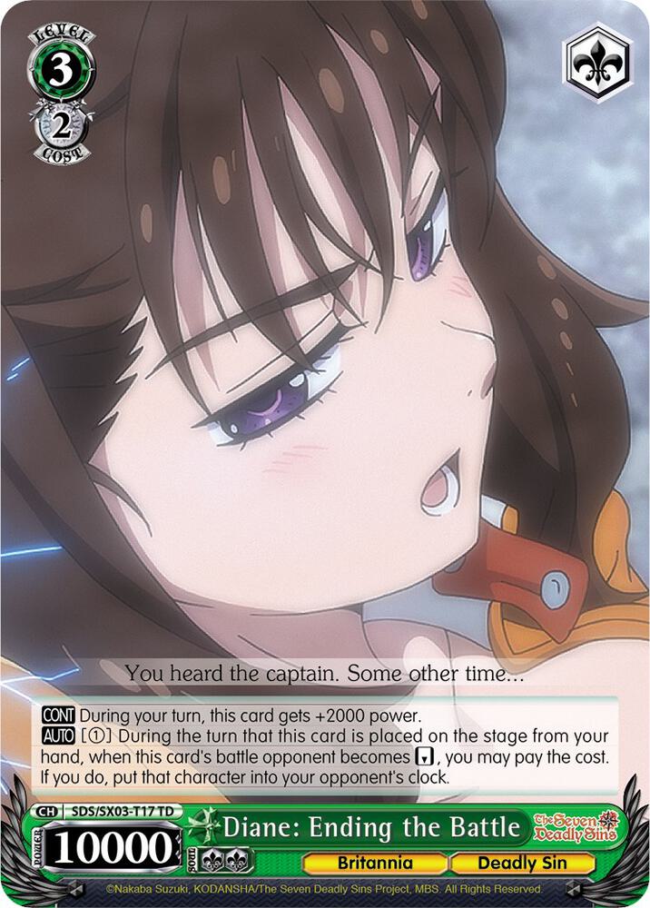 Diane Ending the Battle SDS/SX03-T17 TD The Seven Deadly Sins Card