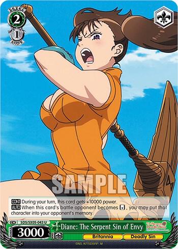 Diane The Serpent Sin of Envy SDS/SX05-043 U The Seven Deadly Sins: Revival of The Commandments Card