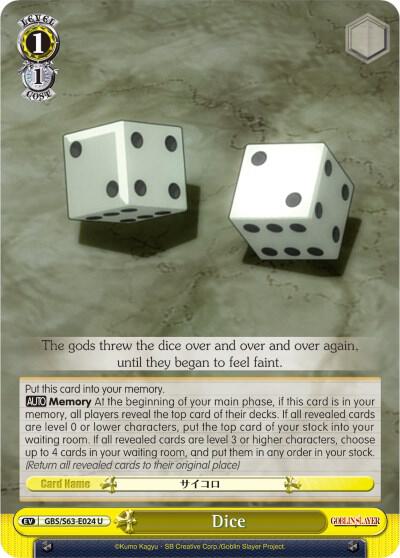 Dice GBS/S63-E024 C Goblin Slayer Card