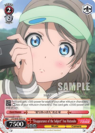 Disappearance of the Subject You Watanabe LSS/W45-E051 U Love Live! Sunshine!! Card