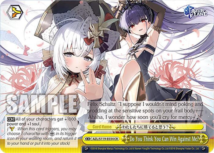 Do You Think You Can Win Against Me AZL/S119-E034 CR Azur Lane Vol. 2 Card
