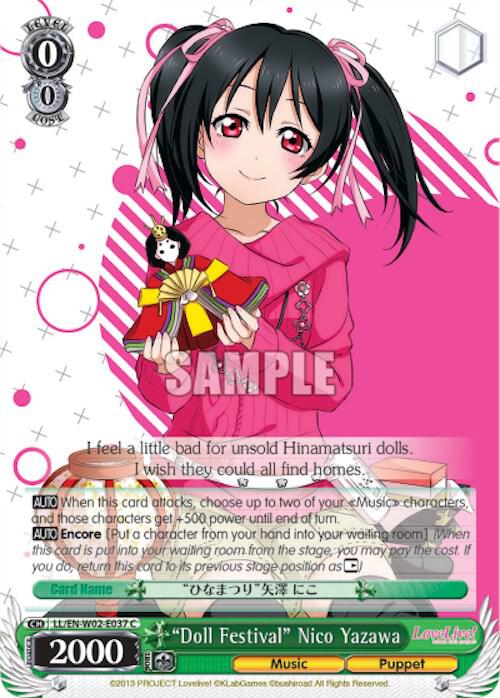Doll Festival Nico Yazawa LL/EN-W02-E037 C Love Live! DX Vol.2 Card