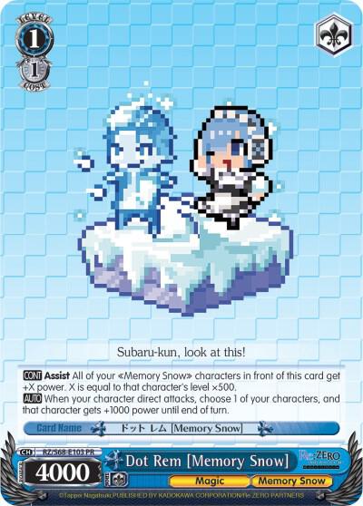 Dot Rem Memory Snow RZ/S68-E103 PR Re:ZERO Memory Snow Card