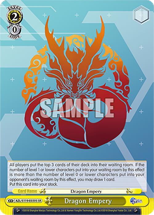 Dragon Empery SR AZL/S119-E030S SR Azur Lane Vol. 2 Card