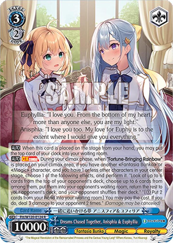 Dreams Chased Together Anisphia Euphyllia Ftt/W120-E124 R Fujimi Fantasia Bunko Vol.2 Card