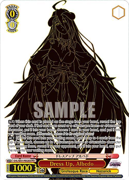 Dress Up Albedo PR Foil OVL/SE51-PE02EX PR+ Nazarick: Tomb of the Undead Vol.3 Extra Booster Card