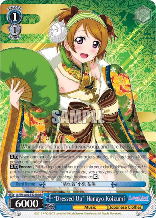 Dressed Up Hanayo Koizumi RRR LL/EN-W02-E128R RRR Love Live! DX Vol.2 Card