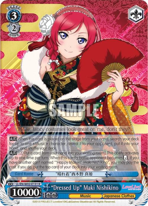 Dressed Up Maki Nishikino LL/EN-W02-E131 R Love Live! DX Vol.2 Card