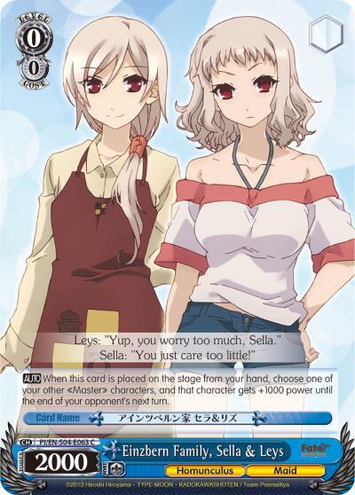 Einzbern Family Sella and Leys PI/EN-S04-E063 C Fate/kaleid liner PRISMA ILLYA DX Card