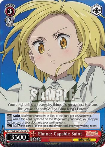 Elaine Capable Saint SR SDS/SX05-063S SR The Seven Deadly Sins: Revival of The Commandments Card