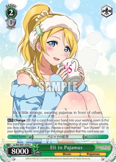 Eli in Pajamas LL/EN-W01-070 C Love Live! DX Card