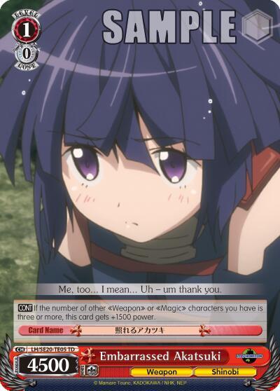 Embarassed Akatsuki LH/SE20-TE05 TD LOG HORIZON Card