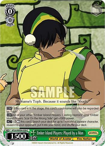Ember Island Players Played by a Man ATLA/WX04-039 C Avatar: The Last Airbender Card
