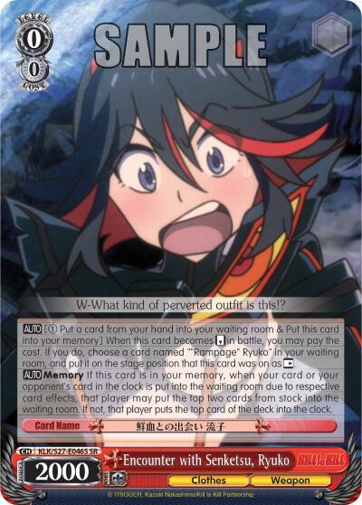 Encounter with Senketsu Ryuko SR KLK/S27-E046S SR KILL la KILL Card