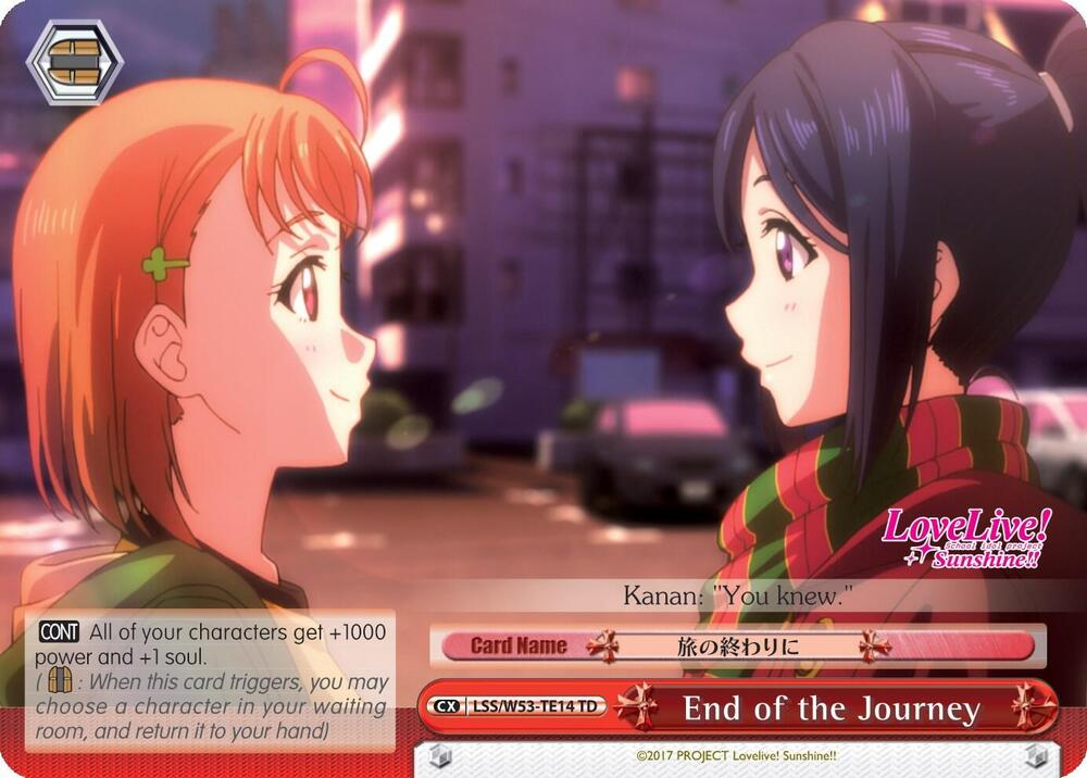 End of the Journey LSS/W53-TE14 TD Love Live! Sunshine!! Extra Booster Card