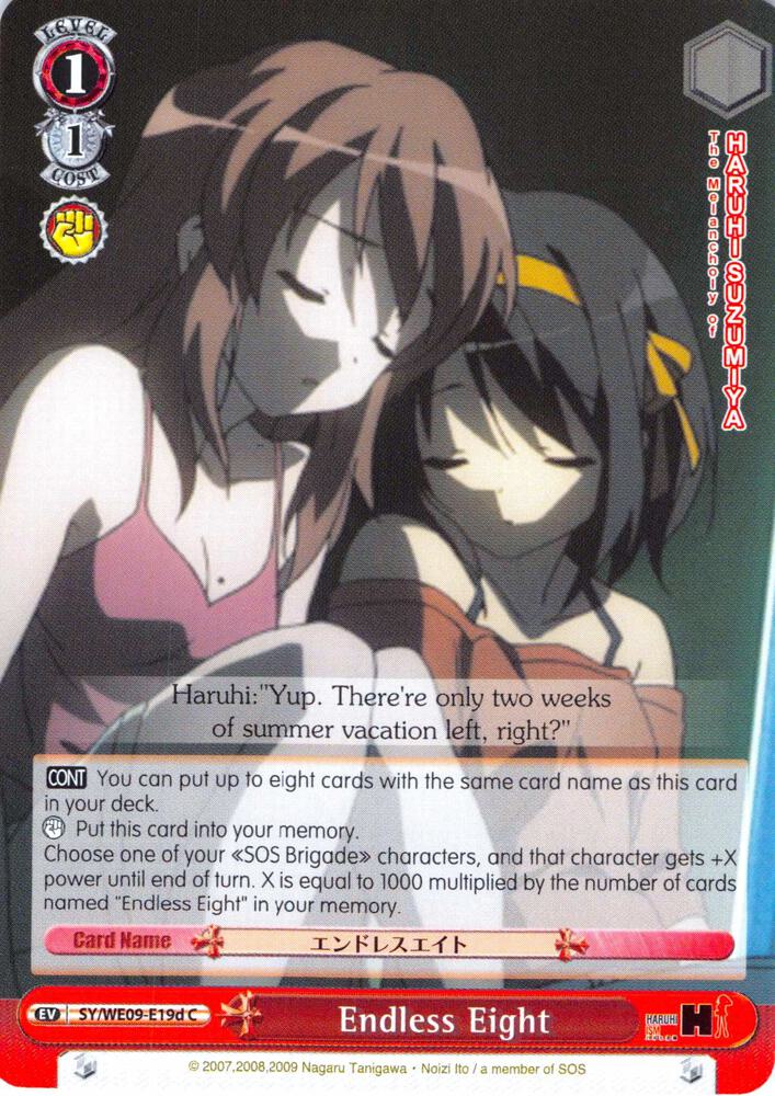Endless Eight D Foil SY/WE09-E19d The Melancholy of Haruhi Suzumiya Extra Booster Card