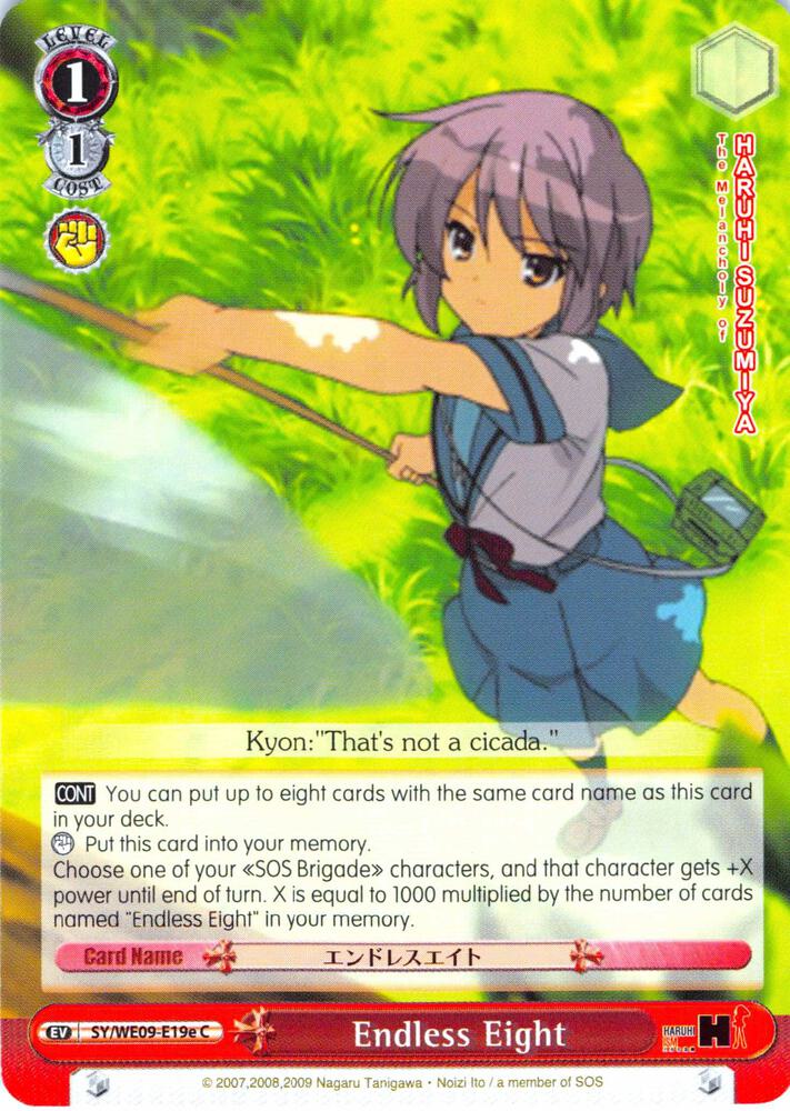 Endless Eight E Foil SY/WE09-E19e The Melancholy of Haruhi Suzumiya Extra Booster Card