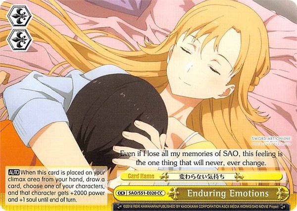 Enduring Emotions SAO/S51-E020 CC Sword Art Online The Movie: -Ordinal Scale- Card