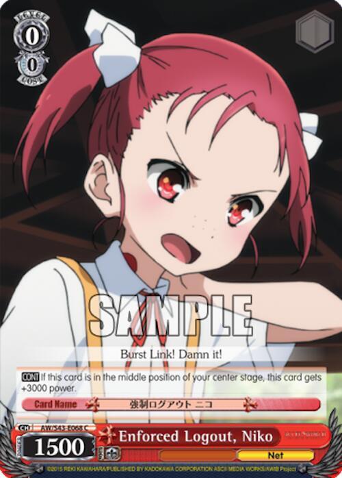 Enforced Logout Niko AW/S43-E068 C Accel World -Infinite Burst- Card
