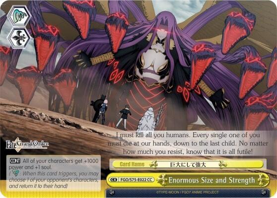 Enormous Size and Strength FGO/S75-E022 CC Fate/Grand Order Absolute Demonic Front: Babylonia Card